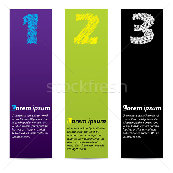 Infographic label set with scribbled numbers Stock photo © vipervxw