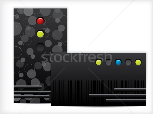 Led design business cards in black Stock photo © vipervxw