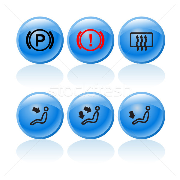 Web düğmeler işaretleri semboller soyut cam Stok fotoğraf © vipervxw