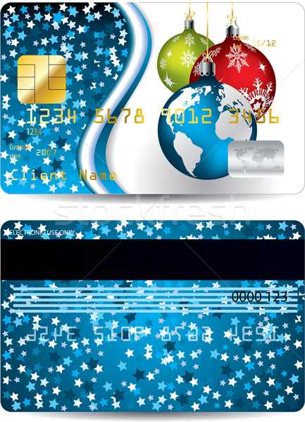 Credit card design christmas edition Stock photo © vipervxw