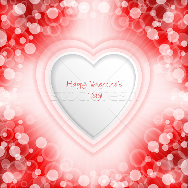 Bursting valentine day greeting with bubbles and stripes Stock photo © vipervxw