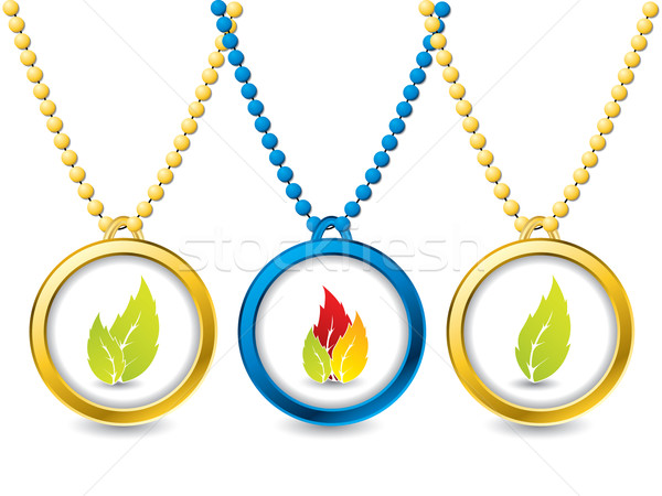 Color eco tags with chain  Stock photo © vipervxw