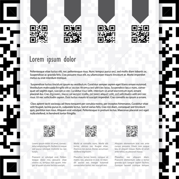 Qr coded website template design Stock photo © vipervxw