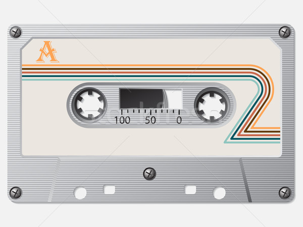 старые кассету полосатый ретро Label школы Сток-фото © vipervxw