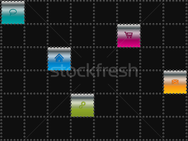 Website template design with metallic dots  Stock photo © vipervxw