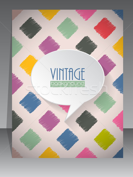 Cool vintage retro scrapbook cover design Stock photo © vipervxw