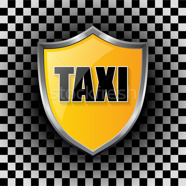 Metallico taxi scudo badge Foto d'archivio © vipervxw