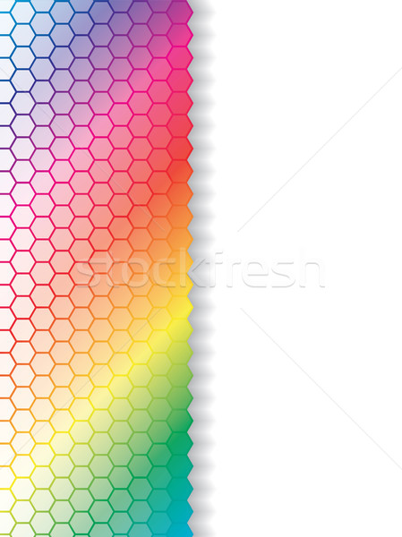Fading hexagons in rainbow background  Stock photo © vipervxw
