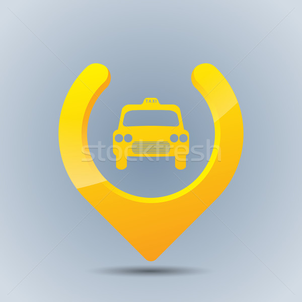 Rece taxi gps albastru oraş fundal Imagine de stoc © vipervxw