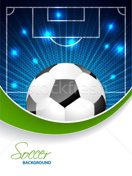 Abstract soccer brochure with bursting ball and space for text Stock photo © vipervxw