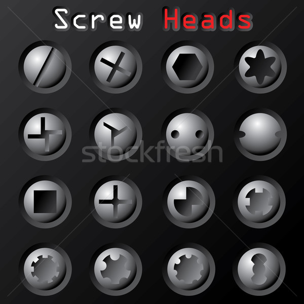 Screw Heads  Stock photo © vipervxw