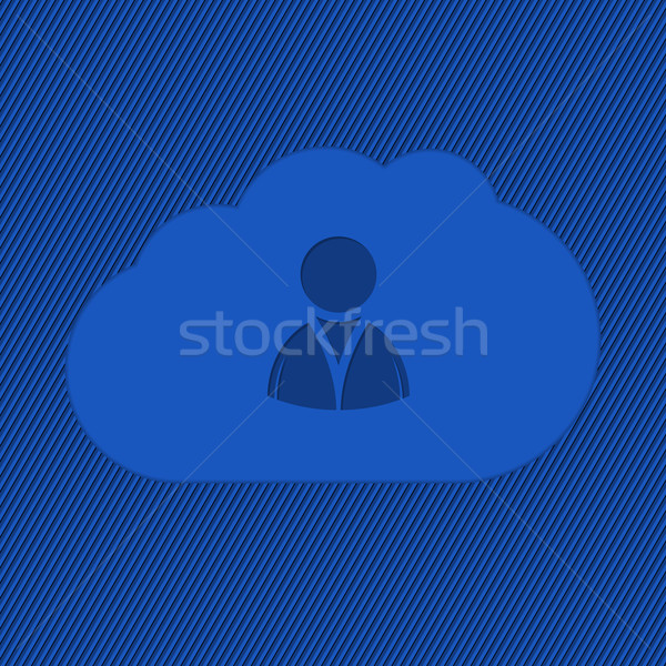 Retea nor icoană in dungi albastru om abstract Imagine de stoc © vipervxw