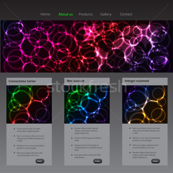 Plasma laser web sjabloon website ontwerp Stockfoto © vipervxw