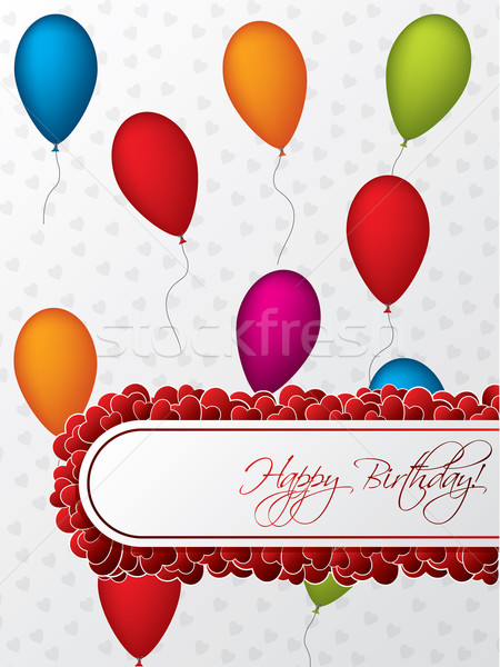 Birthday greeting card design  Stock photo © vipervxw