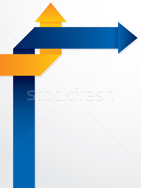 Abstract brochure design with orange and blue arrows Stock photo © vipervxw