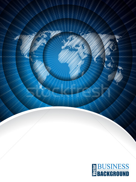 ストックフォト: 現代 · ビジネス · パンフレット · 世界地図 · リップル · 効果