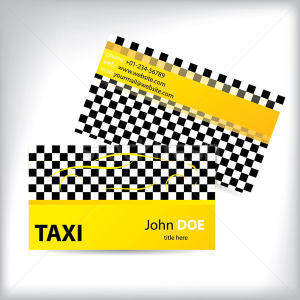Taxi business card ideal for taxi drivers Stock photo © vipervxw