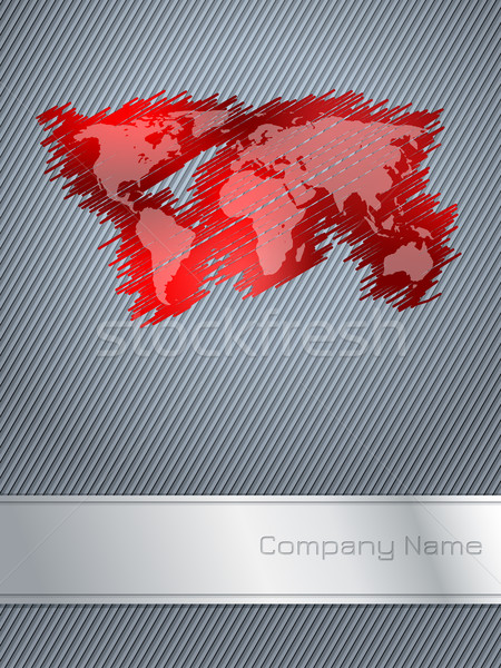 Striped and scribbled red business brochure design Stock photo © vipervxw