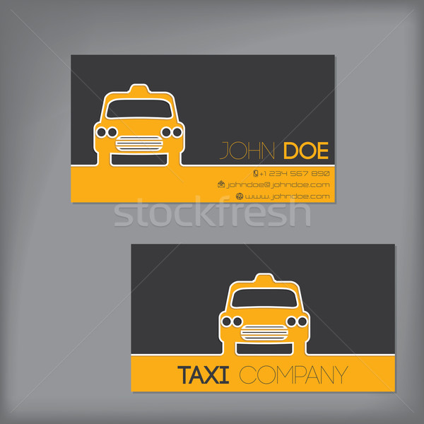 Taxi carte de vizită taxi siluetă proiect afaceri Imagine de stoc © vipervxw