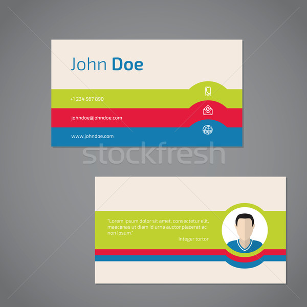 Two sided business card with photo Stock photo © vipervxw