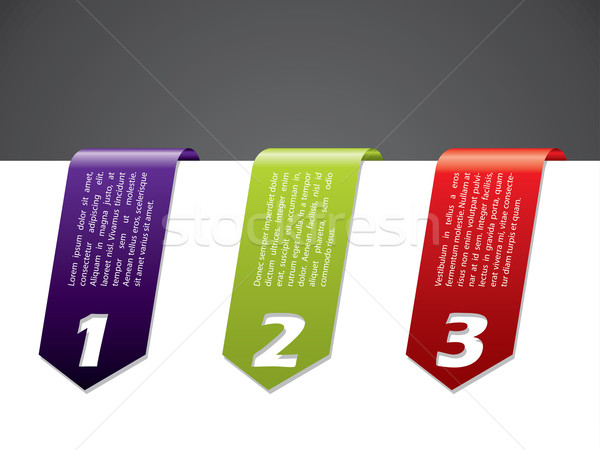 Farbe feststehend Banner Set Text weiß Stock foto © vipervxw