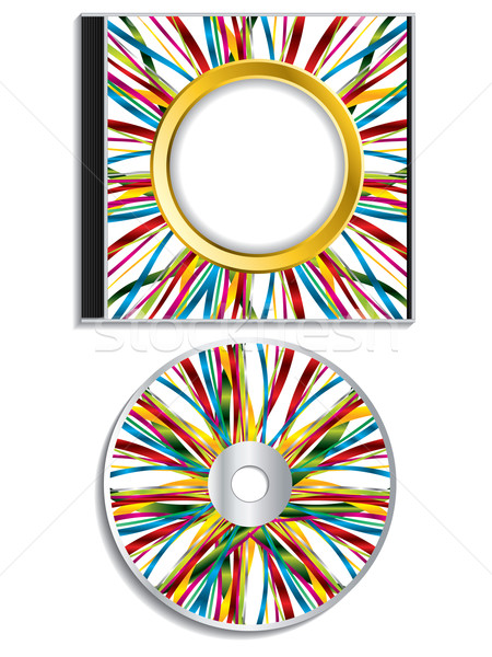 Multicolor ribbon disk and case design  Stock photo © vipervxw