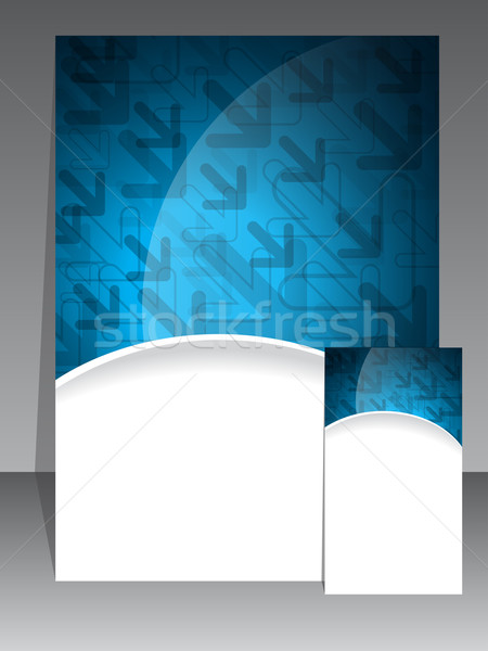 Azul folleto tarjeta de visita resumen diseno fondo Foto stock © vipervxw