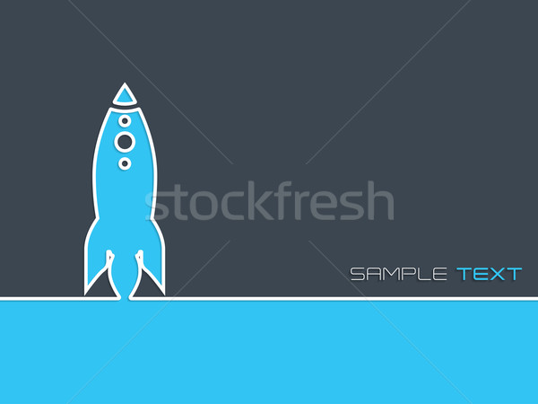 Pornire afaceri albastru rachetă proiect simbol Imagine de stoc © vipervxw