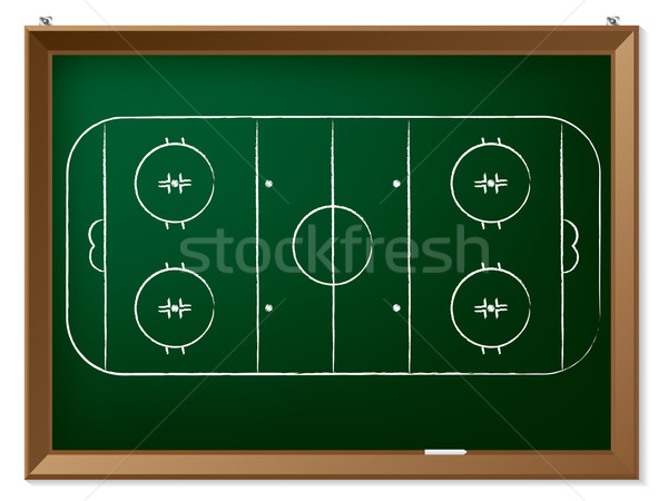 Ice hockey field drawn on chalkboard  Stock photo © vipervxw