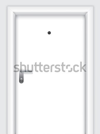 Door with handle, lock and viewer Stock photo © vipervxw