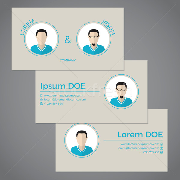 Business card set ideal for partnerships  Stock photo © vipervxw