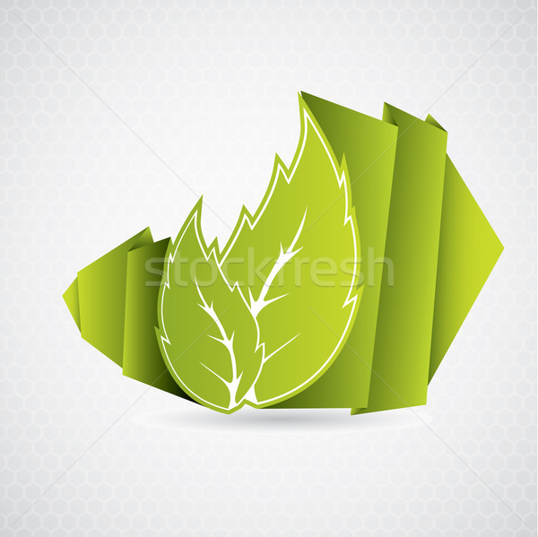 Eco origami leaf  Stock photo © vipervxw