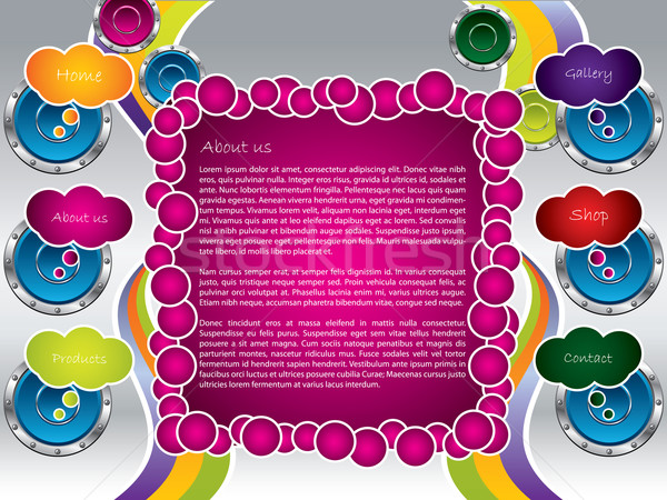 Speakers and bubbles web template  Stock photo © vipervxw