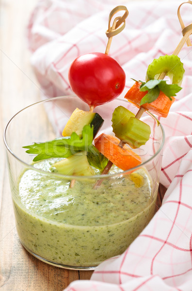 Green cream soup. Stock photo © Vitalina_Rybakova