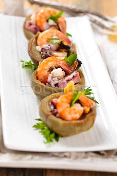 Stuffed artichoke hearts. Stock photo © Vitalina_Rybakova