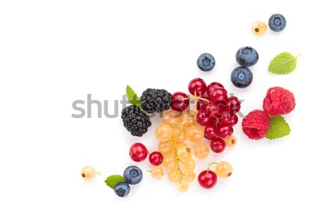 Fresh fruits with leaves. Stock photo © Vitalina_Rybakova