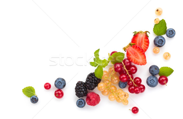 Fresh fruits with leaves. Stock photo © Vitalina_Rybakova