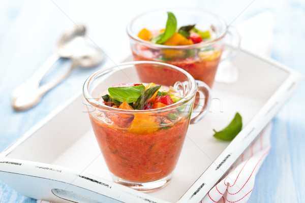 Gazpacho soup in cups. Stock photo © Vitalina_Rybakova