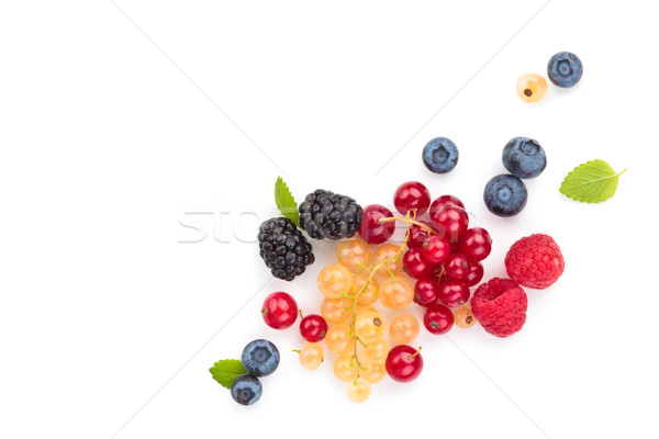 Fresh fruits with leaves. Stock photo © Vitalina_Rybakova