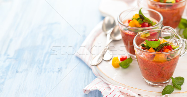 Gazpacho soup in cups. Stock photo © Vitalina_Rybakova