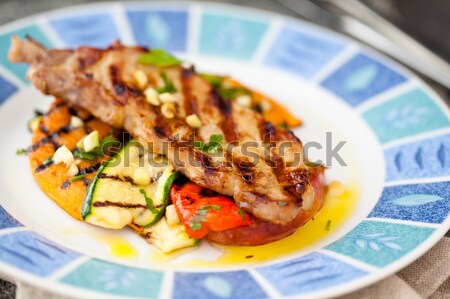 Grilled meat and vegetables. Stock photo © Vitalina_Rybakova
