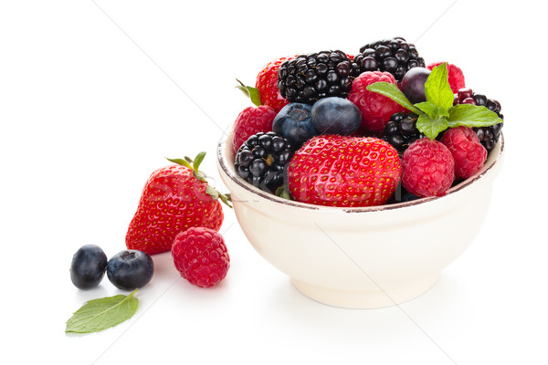 Fresh fruits in bowl. Stock photo © Vitalina_Rybakova