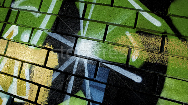 Graffiti stad muur stedelijke creatieve gebouw Stockfoto © Vividrange