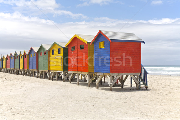 Praia pintado Cidade do Cabo África do Sul céu Foto stock © Vividrange