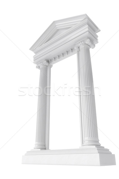 marble columns isolated on a white background Stock photo © vizarch