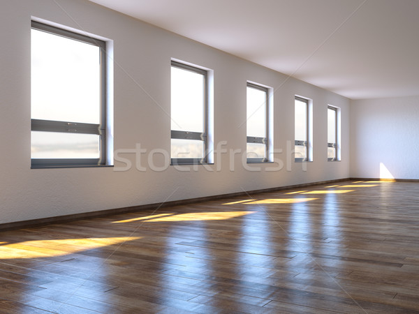 Vazio grande sala de estar interior edifício construção Foto stock © vizarch