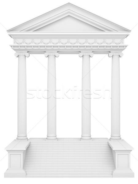 marble columns isolated on a white background Stock photo © vizarch