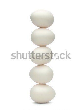 pyramed of eggs conceptual picture of stability Stock photo © vizarch