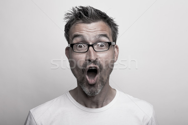 Portrait of a thrilled man Stock photo © vizualni