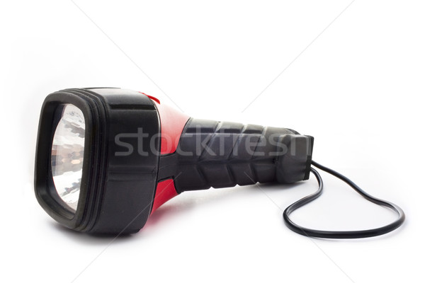 手電筒 孤立 黑色 紅色 白 技術 商業照片 © vkraskouski